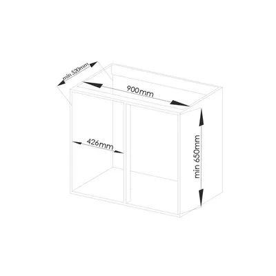 CARGO narożny „nerka Le-Mans" 45 cm LEWY – ModernLine GRAFIT - obrazek 3